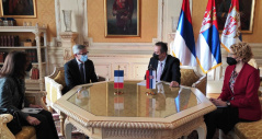 1 December 2021 The National Assembly Speaker in meeting with the newly-appointed French Ambassador to Serbia